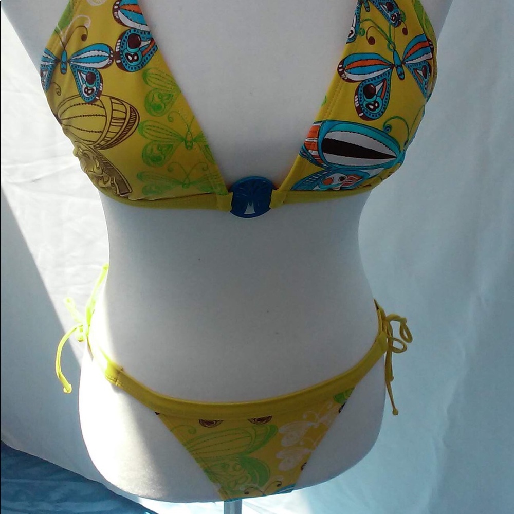 Yellow multi color swimsuit